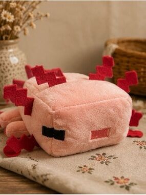 Mattel Mojang Minecraft Axolotl Plush Toy Collectible‎ Stuffed Animal